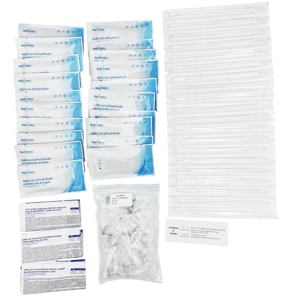 Test COMBO antygenowy 20szt SARS-CoV-2/Grypa A/Grypa B+ADV/RSV/SA - obrazek 2